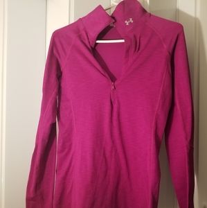 UnderArmour cold gear 1/2 zip bright pink/purple